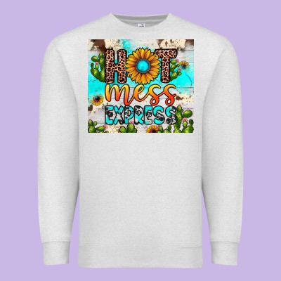 Hot Mess Express Premium Sweatshirt Designed By Jahusdesignshop