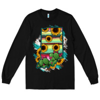 Black Indiana Map Sunflower Cactus Serape Long Sleeve Tee - RanaPortraitStore