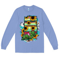 Colony Blue Indiana Map Sunflower Cactus Serape Long Sleeve Tee - RanaPortraitStore