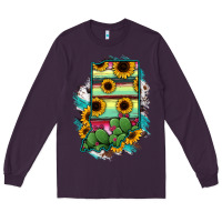 Plum Indiana Map Sunflower Cactus Serape Long Sleeve Tee - RanaPortraitStore
