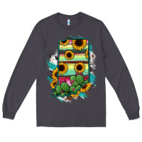 Smoke Indiana Map Sunflower Cactus Serape Long Sleeve Tee - RanaPortraitStore