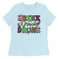 Baby Blue drink drank drunk mardi gras olivia Ladies Tee - OliviaCreatesArt