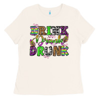 Bone drink drank drunk mardi gras olivia Ladies Tee - OliviaCreatesArt