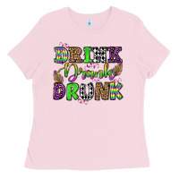Bubblegum Pink drink drank drunk mardi gras olivia Ladies Tee - OliviaCreatesArt