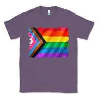 Lavender Pride flag background Classic Tee - CowGirlArtShop