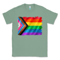 Sage Pride flag background Classic Tee - CowGirlArtShop