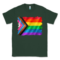Sports Green Pride flag background Classic Tee - CowGirlArtShop