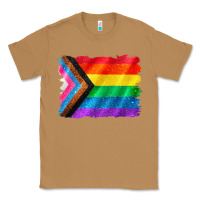 Toasted Coconut Pride flag background Classic Tee - CowGirlArtShop