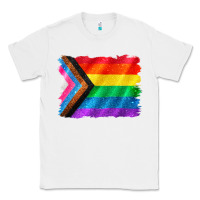 White Pride flag background Classic Tee - CowGirlArtShop