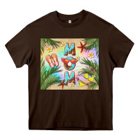 Chocolate Brown summer mom Heavy Core Tee - TumblerDesignByShophia