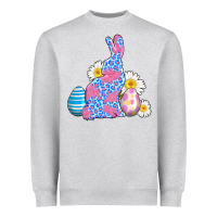 Heather Grey easter bunny wıth easter eggs Heavyweight Sweatshirt - AdoDesignShop