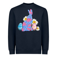 Navy easter bunny wıth easter eggs Heavyweight Sweatshirt - AdoDesignShop