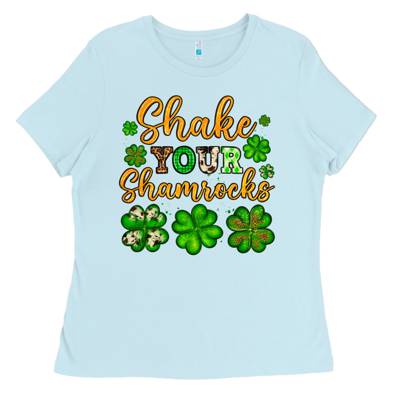 St. Patrick's Shake Your Shamrocks Ladies Tee by OliviaCreatesArt | Teevron