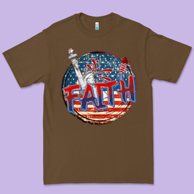 Faith Usa Premium Tee Designed By Cowgirlartshop