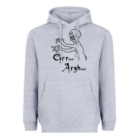 Heather Grey grr argh Heavyweight Hoodie - baoMotion
