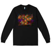 Black halloween pumpkin background Long Sleeve Tee - BundleAndBundleShop