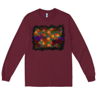 Burgundy halloween pumpkin background Long Sleeve Tee - BundleAndBundleShop