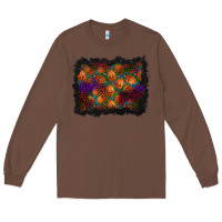 Chestnut halloween pumpkin background Long Sleeve Tee - BundleAndBundleShop