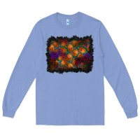 Colony Blue halloween pumpkin background Long Sleeve Tee - BundleAndBundleShop