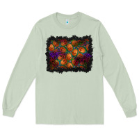 Matcha halloween pumpkin background Long Sleeve Tee - BundleAndBundleShop