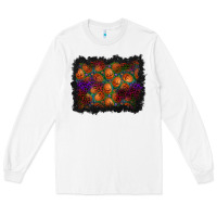 White halloween pumpkin background Long Sleeve Tee - BundleAndBundleShop