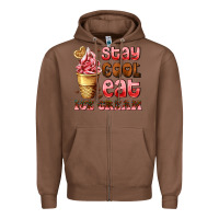 Chestnut stay cool eat ice cream Zipper Hoodie - AdoDesignShop