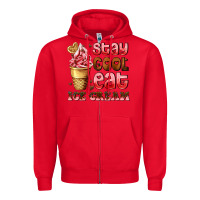 Red stay cool eat ice cream Zipper Hoodie - AdoDesignShop