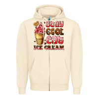 Stay Cool Eat Ice Cream Zipper Hoodie | Teevron