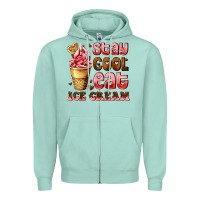 Seafoam stay cool eat ice cream Zipper Hoodie - AdoDesignShop