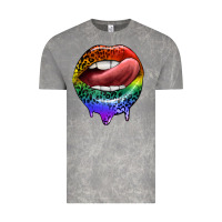 Cloud Rock rainbow lips pride Vintage Tee - FaDigitalArtStudio