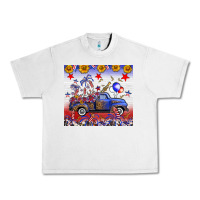Lunar Rock Fourth Of July Truck American Flag Urban Heavy Tee - FaDigitalArtStudio