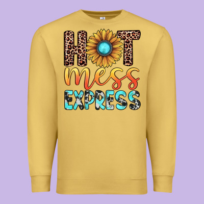 Hot Mess Express Premium Sweatshirt Designed By Jahusdesignshop