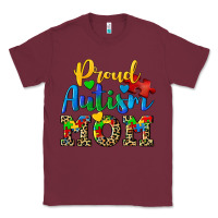 Burgundy proud autism mom Classic Tee - CowGirlArtShop