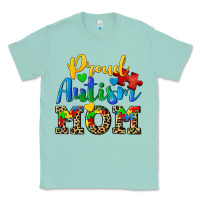 Seafoam proud autism mom Classic Tee - CowGirlArtShop