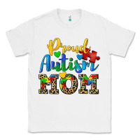 White proud autism mom Classic Tee - CowGirlArtShop