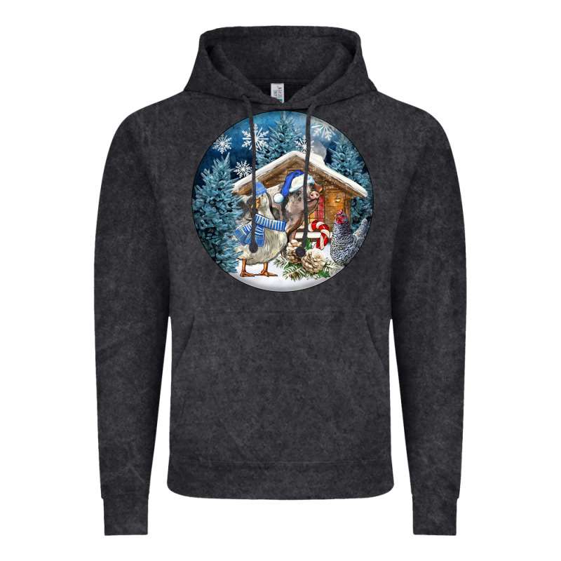 Winter Farm Animals Vintage Hoodie by FaDigitalArtStudio | Teevron