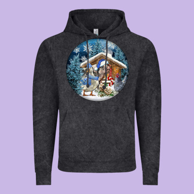 Winter Farm Animals Vintage Hoodie Designed By Fadigitalartstudio