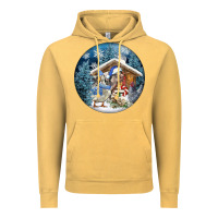 Vintage Mustard Winter Farm Animals Vintage Hoodie - FaDigitalArtStudio