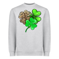 Heather Grey three clover Heavyweight Sweatshirt - AdoDesignShop