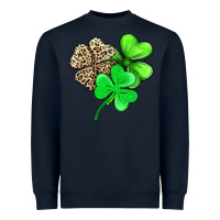 Navy three clover Heavyweight Sweatshirt - AdoDesignShop