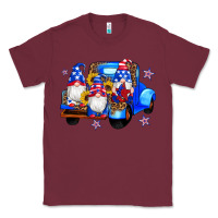 Burgundy american flag gnomes truck sunflowers star leopard Classic Tee - Artiststas