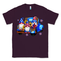 Plum american flag gnomes truck sunflowers star leopard Classic Tee - Artiststas