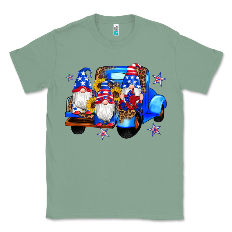 American Flag Gnomes Truck Sunflowers Star Leopard Classic Tee by Artiststas | Teevron