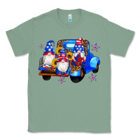 Sage american flag gnomes truck sunflowers star leopard Classic Tee - Artiststas