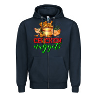 Navy chicken nuggets Zipper Hoodie - AdoDesignShop