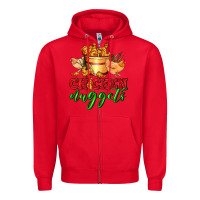 Red chicken nuggets Zipper Hoodie - AdoDesignShop
