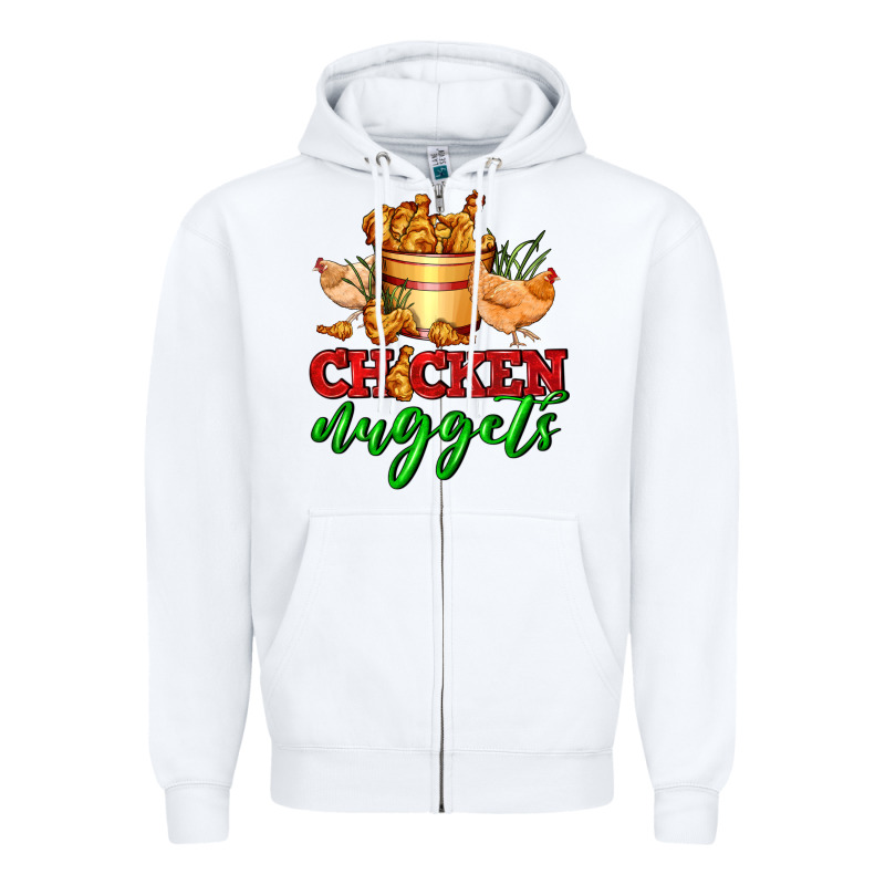 Chicken Nuggets Zipper Hoodie by AdoDesignShop | Teevron