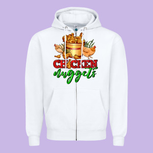 Chicken Nuggets Zipper Hoodie Designed By Adodesignshop