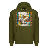 Army Green Western Blessed Mom Baby Calf Premium Hoodie - LillyAllenDesigns