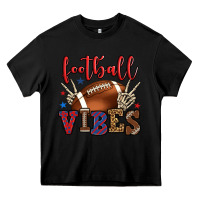 Black Football vibes red and blue Heavy Core Tee - HowdyJamesFarm